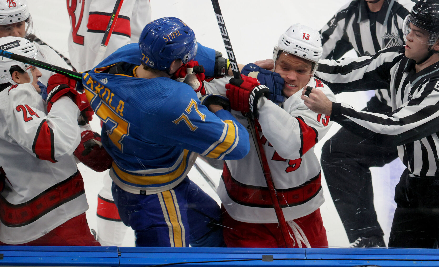 Blues Hurricane scuffle